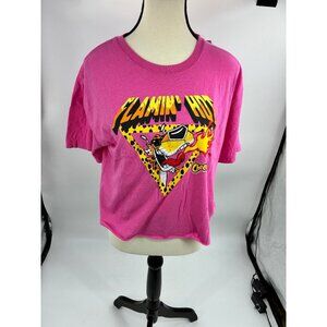 Cheetos Womens Size M Pink Flamin Hot Graphic T Shirt Short Sleeve Casual Tee